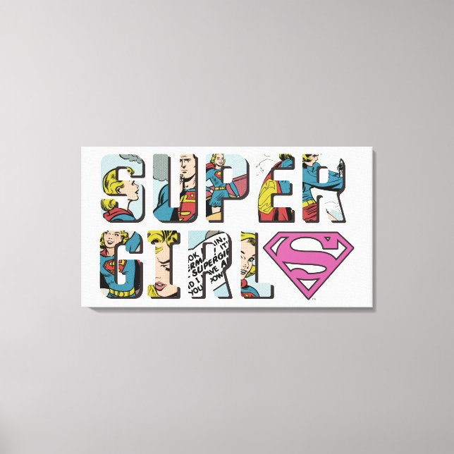 Toile Logo de bande dessinée Supergirl (Recto)