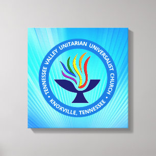 Toile Logo de TVUC Chalice sur Blue Rays Arrière - plan