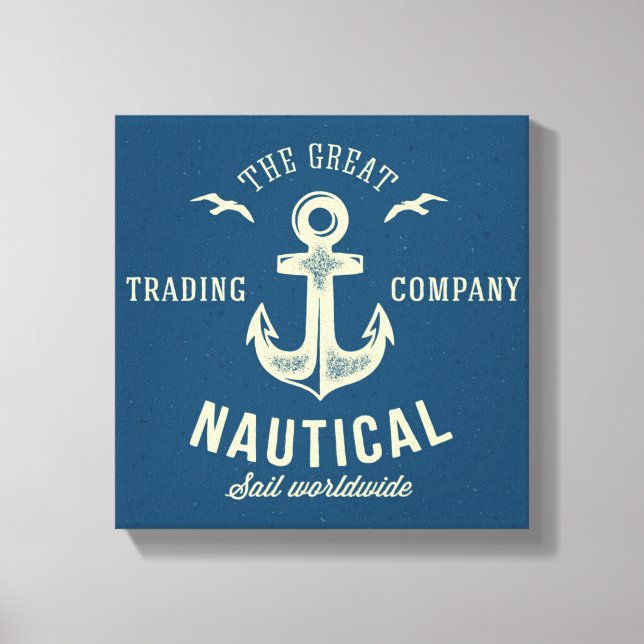 Toile Logo Rétro Nautique (Recto)