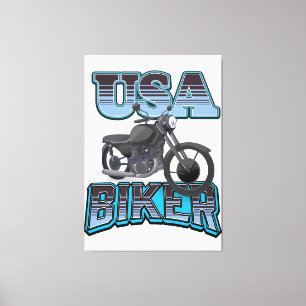 Toile Logo USA Biker