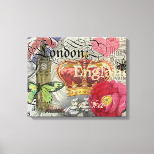 Toile Londres Angleterre Voyage Europe Vintage Art