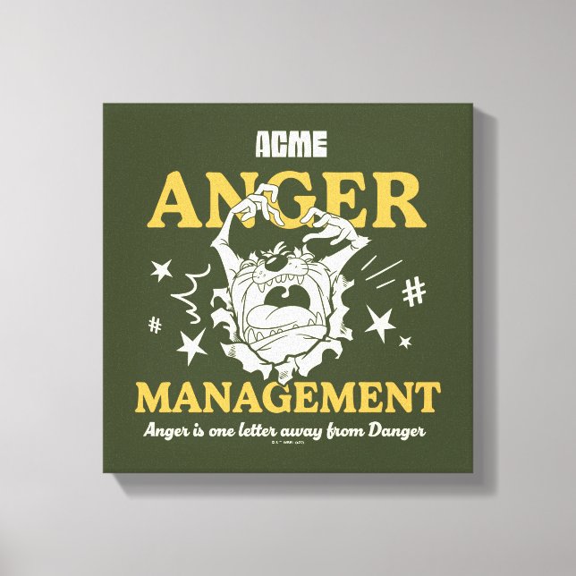 Toile LOONEY TUNES™ Gestion de la colère de |TAZ™ ACME (Recto)
