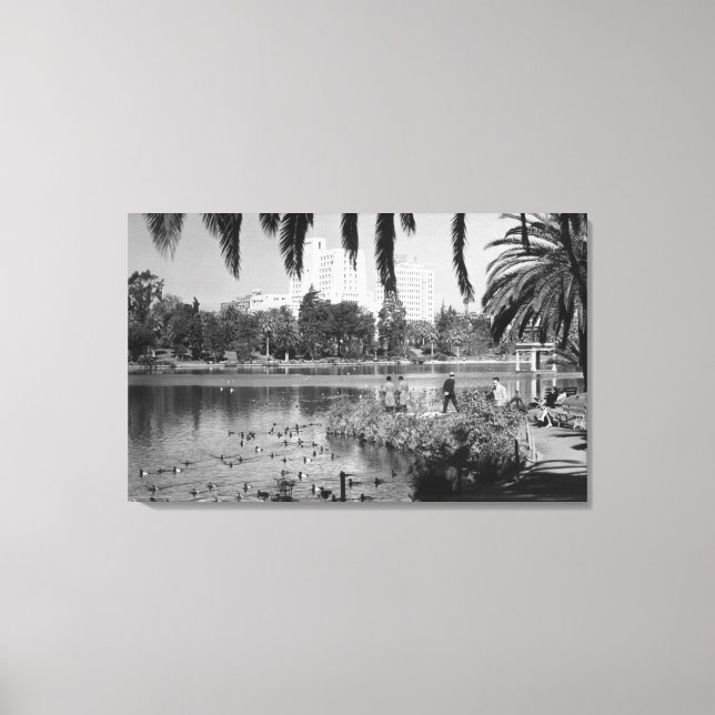 Toile Los Angeles, CA West Lake Park en hiver (Recto)