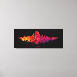 Toile Los Angeles City Skyline couleur