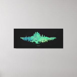 Toile Los Angeles City Skyline - Mint Green