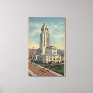 Toile Los Angeles, VUS de l'Hôtel de Ville et téléphériq