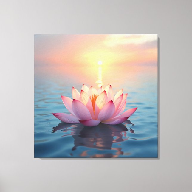 Toile Lotus Blossom au lever du soleil (Recto)