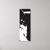 Loup d'art pop noir et blanc
