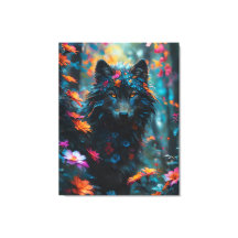 Loup floral foncé