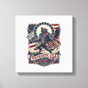 Toile Loup-garou patriotique Patriote Horreur Monstre Pa