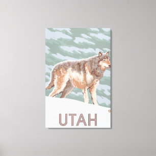 Toile Loup gris StandingUtah