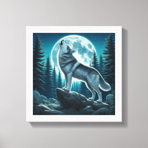 Toile Loup hurlant