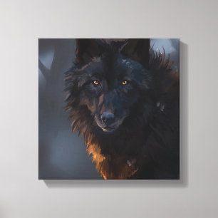 Toile Loup noir