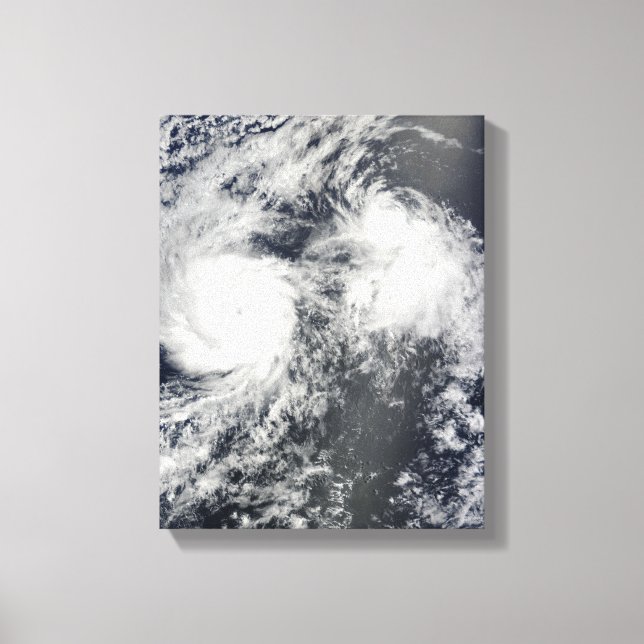 Toile L'ouragan Felicia et le cyclone Enrique à l'est de (Recto)