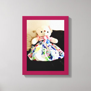 Toile L'ours en peluche en robe