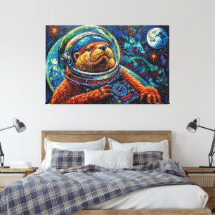 TOILE LOUTRE DANS L'ESPACE-5