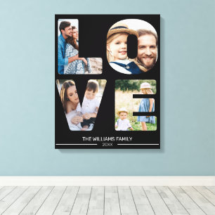 Toile Love 4 Photo Simple moderne cadeau personnalisé