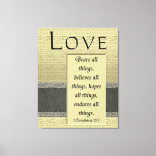 Toile Love Bears All Things Enveloppé Canvas Imprimer