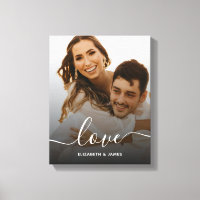 Love Elegant Script Fiançailles Photo