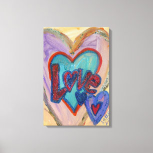 Toile Love Family Hearts Peinture Prints (Moyen)