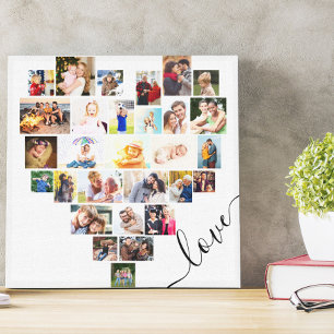 Toile Love Heart 29 Photo Collage Petit Carré