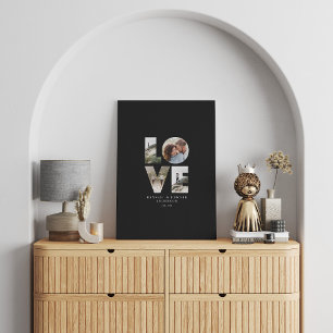 Toile Love photo moderne minimaliste cadeau personnalisé
