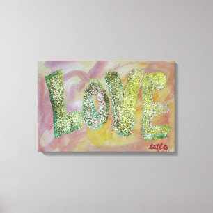 Toile Love Summer Glow Peinture Canvas Imprimer