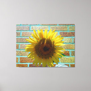 Toile Love Tournesol Stretched Canvas Imprimer