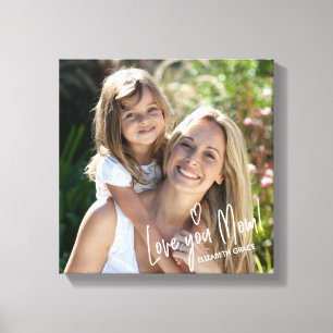 Toile Love You Mom Fête des mères Anniversaire Photo Can