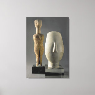Toile (Lto R) Figurine avec bras croisés, Cycladique; tê