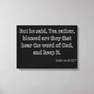 Toile Luc 11:28 Bible Verse KJV Wall Art