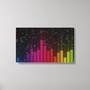 Toile Lumières de disco de l'égaliseur de volume de musi