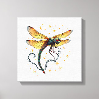 Toile Luminaire de Noël Libellule