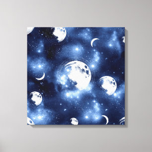 Toile Luminosité de la lune   Phases de la lune dans les