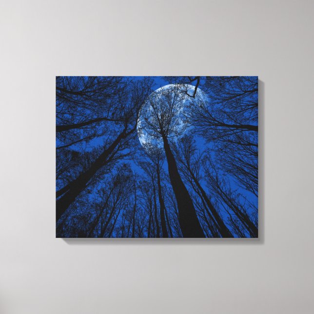 Toile Lune dans le ciel nocturne (Recto)