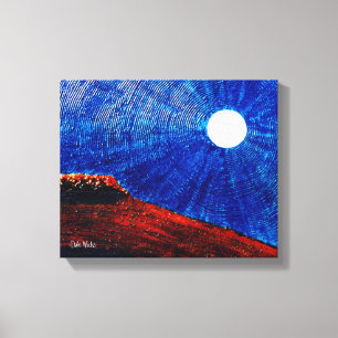 Toile Lune vibrante