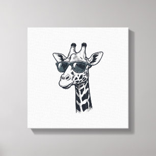 Toile Lunettes de soleil de girafe cool T-Shirt à gravur