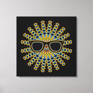 Toile Lunettes Nerd ensoleillées + votre backgr. & idées