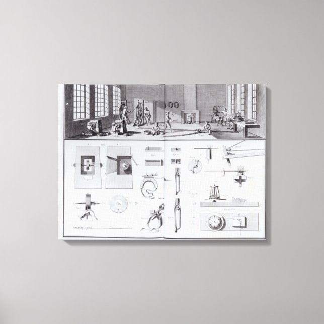 Toile L'usine à broches, plaque 2 du volume IV (Recto)