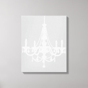 Toile Lustre blanc et gris chic