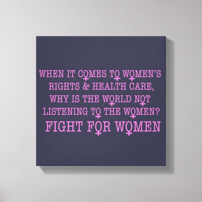 Toile Lutter pour les femmes (Recto)