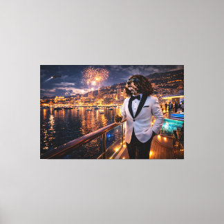 Toile Luxury Cockapoo Wall Art – Monaco Nightlife Modern