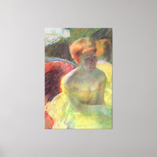 Toile Lydia de Cassatt penche sur ses bras