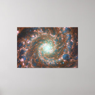 Toile M74 Galaxie spirale   NGC 628   Hubble & JWST