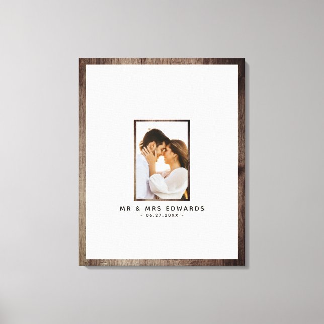 Toile M. Et Mme Mariage Photo Canvas du livre d'invités  (Recto)