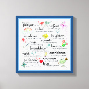 Toile Ma Prière Pour Vous Bénédiction