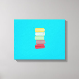 Toile macarons colorés