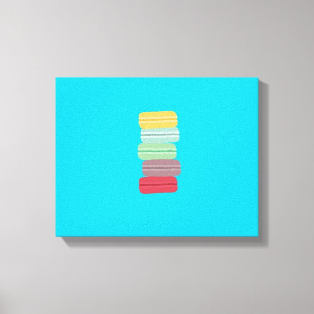 Toile macarons colorés (Recto)