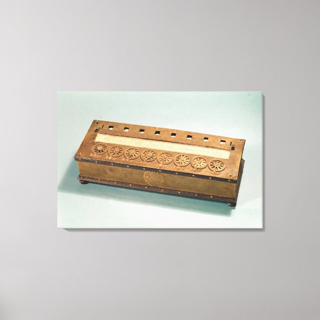 Toile Machine de calcul inventée par Blaise Pascal (Recto)