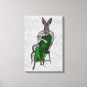 Toile Madame Bella Rabbit Taking Tea
